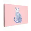 Kat - Illustratie - Minimalistisch - Roze canvas 2cm klein -z3d