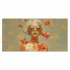 Goudvissen - Oranje - Vrouw - Blond Muismat XXL klein -3d_leeg