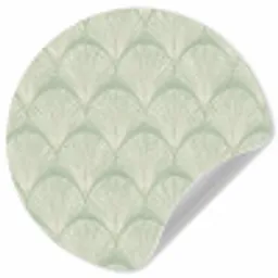 Waaiers - Patroon - Groen Wandcirkel behangsticker klein 186 -3d