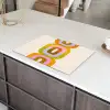 Stapel - Vormen - Geblokt - Oranje Inductie beschermer vinyl 3mm klein -sfeer8