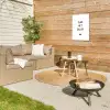 Pluk het geluk - Quotes - Spreuken Tuinposter op houten frame 2 cm dik klein -sfeer2
