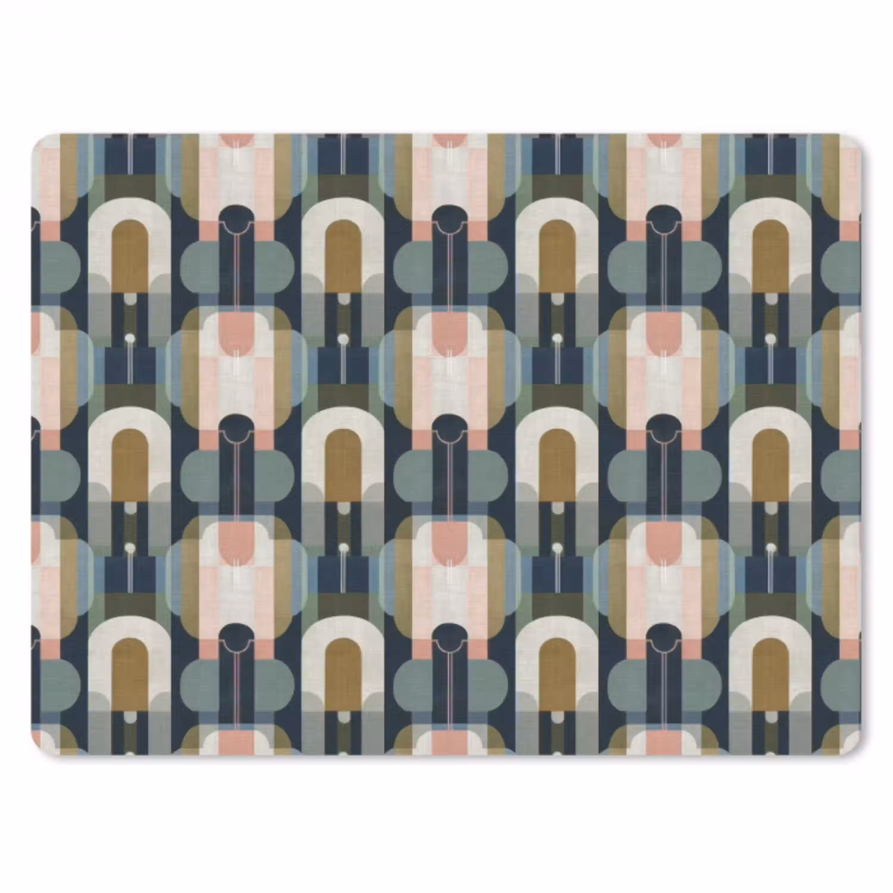 Geografisch - Modern - Kleurrijk muismat rubber klein 262 -3d