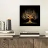 Lichtjes - Boom - Abstract - Zwart aluminium wit klein -sfeer1