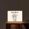 Paddenstoel - Konijn - Roze Light Box met batterij (Wandlamp kind) middel -sfeer1_kind