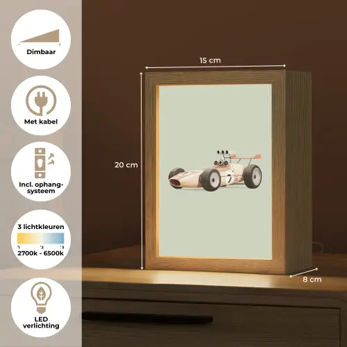 Beige - Raceauto - Groen Light Box met kabel klein -USP_NL