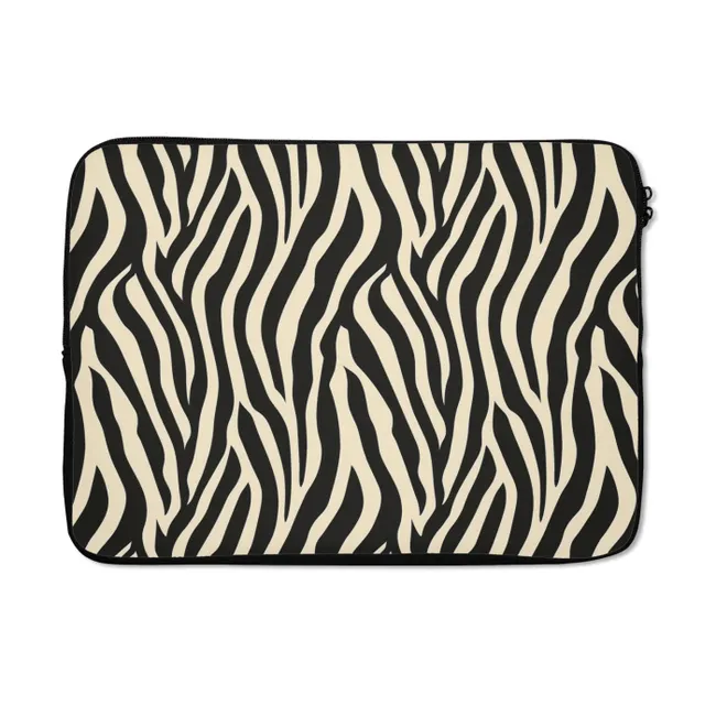 Laptophoes Zebra - Print - Klassiek - Zwart