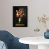 Exotisch - Boeket - Vaas - Goud fotolijst zwart zonder passe partout klein -sfeer4