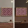 Vissen - Grafisch - Patroon - Donker Light Box met batterij (Wandlamp) middel 907 -sfeer3