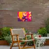Varken - Bloemkroon - Kimono - Abstract Tuinposter op houten frame 2 cm dik klein -sfeer3