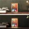 Boom - Levensboom - Kleurrijk - Abstract Light Box met kabel (Tafellamp) klein -sfeer3