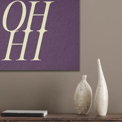Oh hi - Paars - Minimalistisch PET vilt klein -sfeer6_closeup