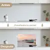 Rustiek - Roeiboot - Zandstrand keuken achterwand spatscherm klein -voor_na_ES