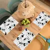 Abstract - Zwart - Wit - Diversiteit Placemat vinyl groot 368 -zzsfeer5_Kitchenyeah-website