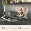 Sneeuwpop - Winter - Sneeuw - Beige keuken achterwand spatscherm klein -usp_NL