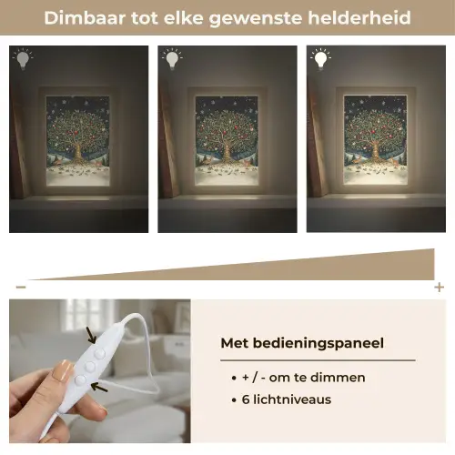 Feestboom - Winterhemel - Kleurrijk Light Box met kabel (Tafellamp) klein -USP_dimbaarNL