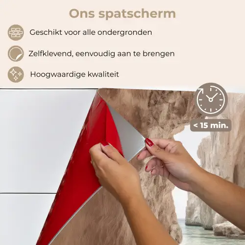 Rotsen - Zee - Zand - Kloof keuken achterwand spatscherm klein -spatscherm_NL