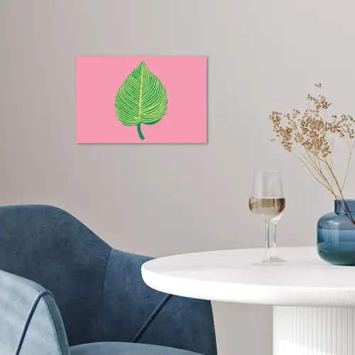 Illustratie - Blad - Minimalistisch - Groen poster papier klein -sfeer3