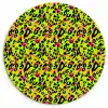 Dieren - Neon - Groen - Panterprint Wandcirkel plexiglas klein 852 -3d