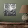 Bos - Hert - Zwart - Wit aluminium wit klein -sfeer2