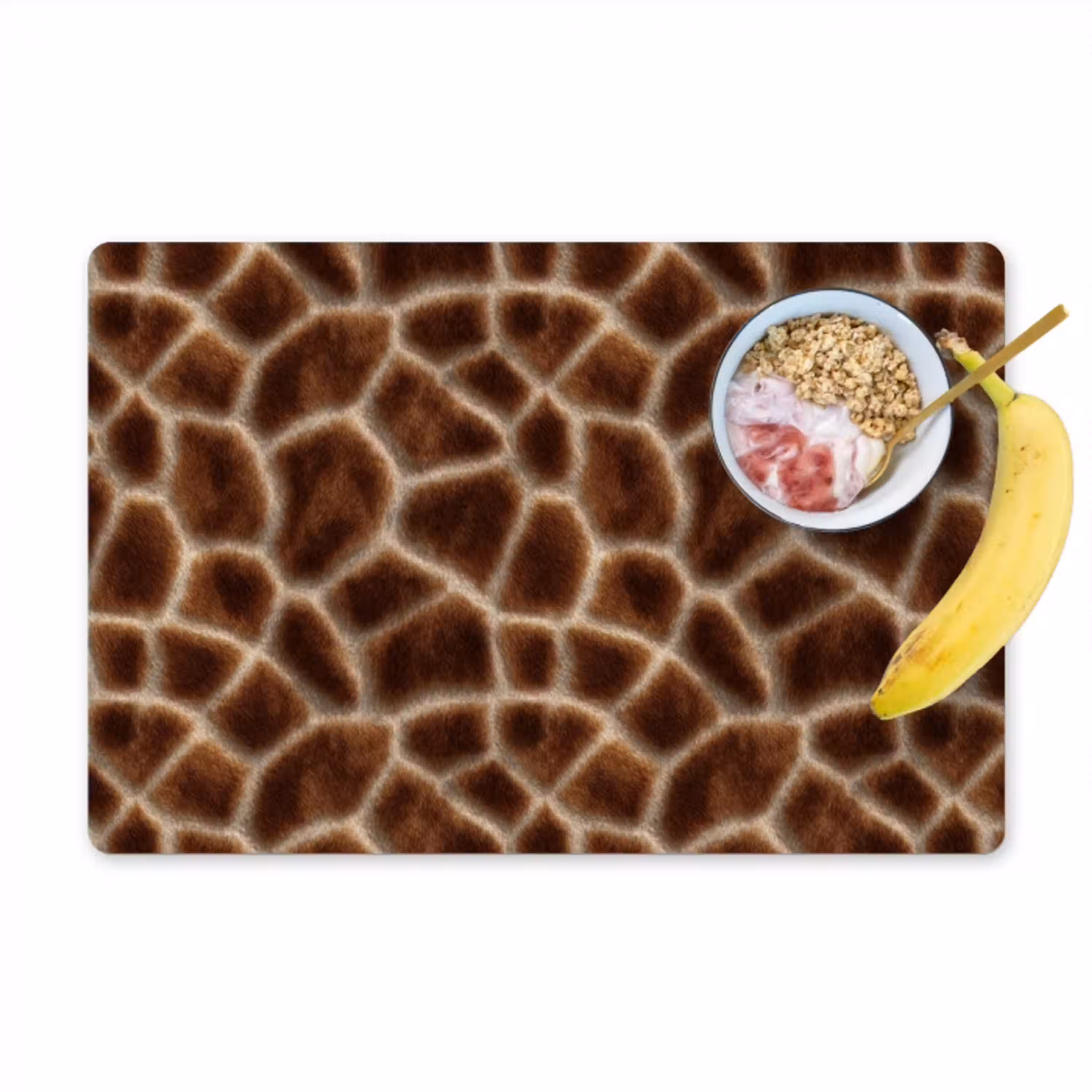 Giraf - Vacht - Bruin Placemat vinyl groot 368 -zzzproduct_Kitchenyeah-website