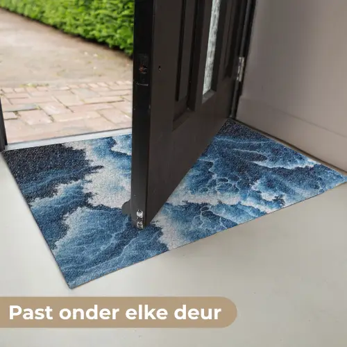 Golven - Blauw - Schuim Deurmat klein -USP_NL