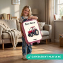 Tractor - Getekend - Rood Kinderkoffer - Roze klein -sfeer2_DE
