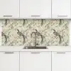 Bloem - Vogel - Kleurrijk keuken achterwand 2 middel 871 -3d