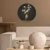 Sierlijk - Boeket - Goud - Vaas Akoestische PET Vilt - Rond klein -sfeer1