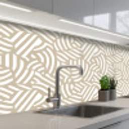 Abstract - Modern - Beige keuken achterwand 2 middel 871 -3d_schuin