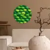 Limoenen - Druppels - Groen Wandcirkel kunststof plaat 5mm dik klein 188 -sfeer1
