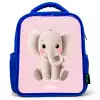 Olifant - Baby - Blosjes - Illustratie Kinderrugzak - Blauw middel -3d