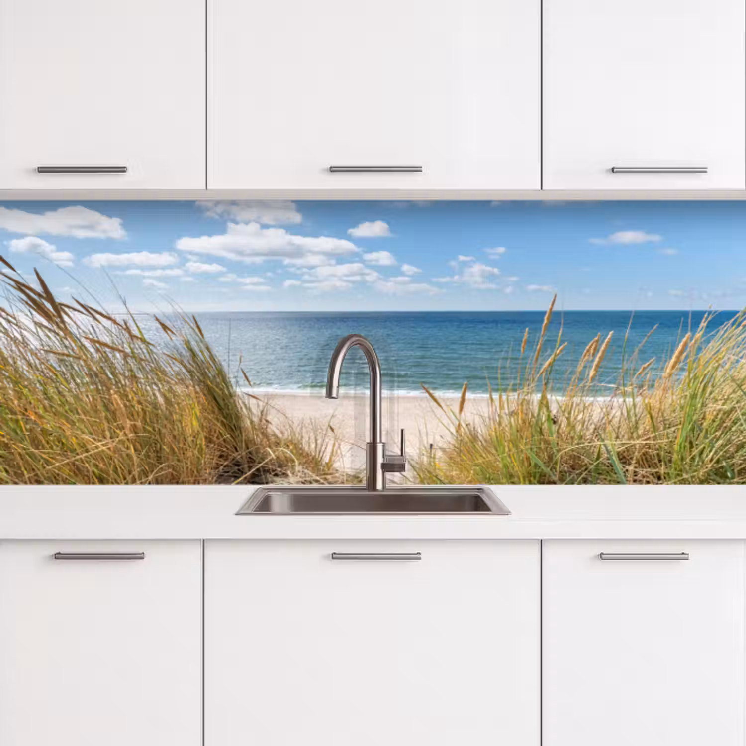Küchenrückwand - Düne - Gras - Meer - Strand