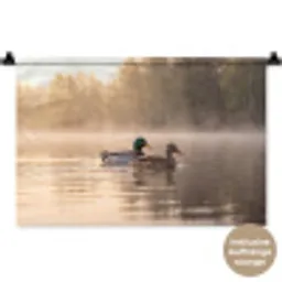 Eenden - Water - Mist - Natuur Wandkleed katoen klein -t3d_DE