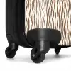 Bruine zebraprint op lichte achtergrond NBS - Handbagage koffer - Kinderen Unisex middel -wiel