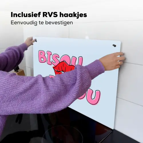 Bisou - Blauw - Roze - Lippen Inductie beschemer met haakjes klein -ky-ophangen-nl