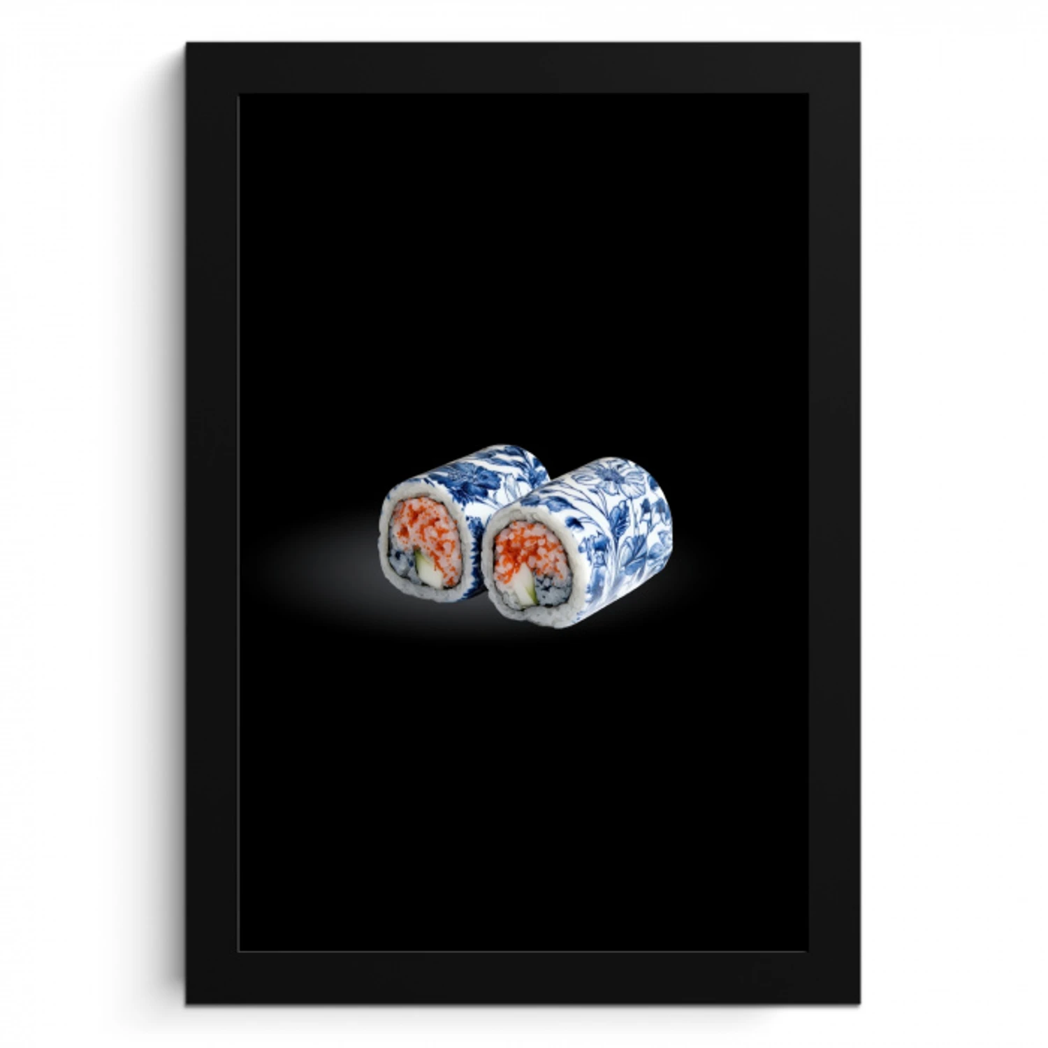 Sushi - Delfts blauw - Rijst - Vis - Elegant KitchenYeah - Keuken - Fotolijst klein -3d