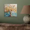 Boom - Blauw - Goud - Abstract - Modern aluminium wit klein -sfeer2