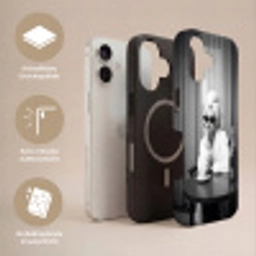 Vrouw - Bubbels - Zwart - Wit Toughcase MagSafe Apple iPhone 17 klein -USP_Lagen_DE