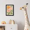 Minimalistisch - Bloemen - Bladeren - Roze fotolijst zwart zonder passe partout klein -usfeer4_kinderkamer