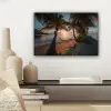 Palmbomen - Hangmat - Strand - Zonsondergang canvas 2cm klein -sfeer6