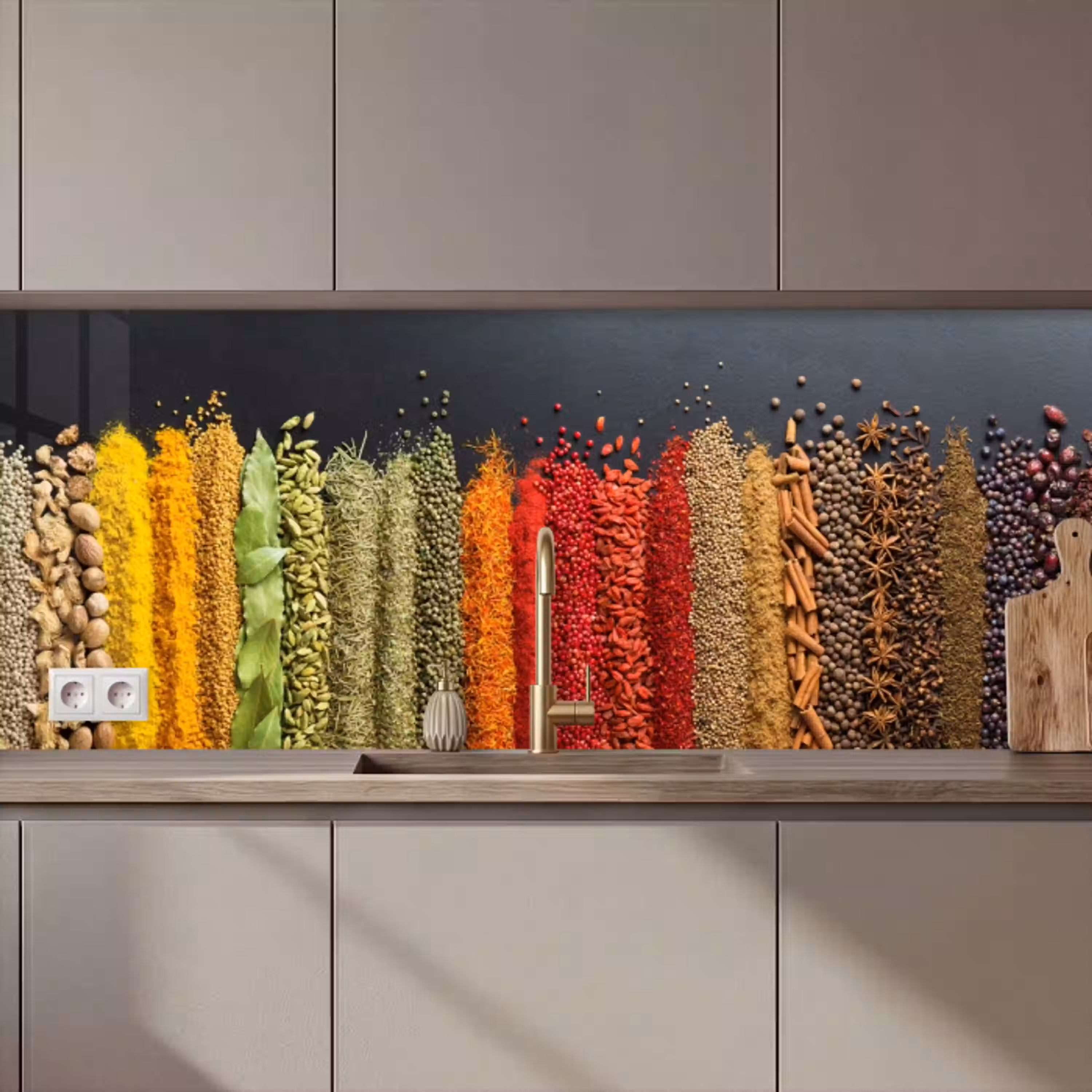 Specerijen - Kruiden - Banen - Regenboog keuken achterwand 2 middel zz_3dshopping