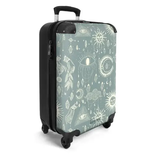 Boho - Blauw hemelpatroon NBS - Handbagage koffer - Unisex middel -productfoto_3d