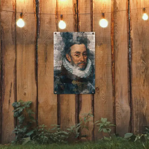 Willem van Oranje - Adriaen Thomasz - Krant tuinposter los doek klein -sfeer1