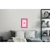 Kiss - Roze - Frans - Valentijn Muursticker klein -slaapkamer