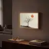 Boom - Zon - Modern - Landschap Light Box met batterij (Wandlamp) middel -sfeer1
