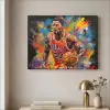 Basketbal - Verf - Kleuren - Rood Textielframe zwart klein -sfeer2