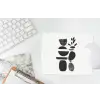 Japandi - Zwart - Abstract muismat rubber klein -witbureau