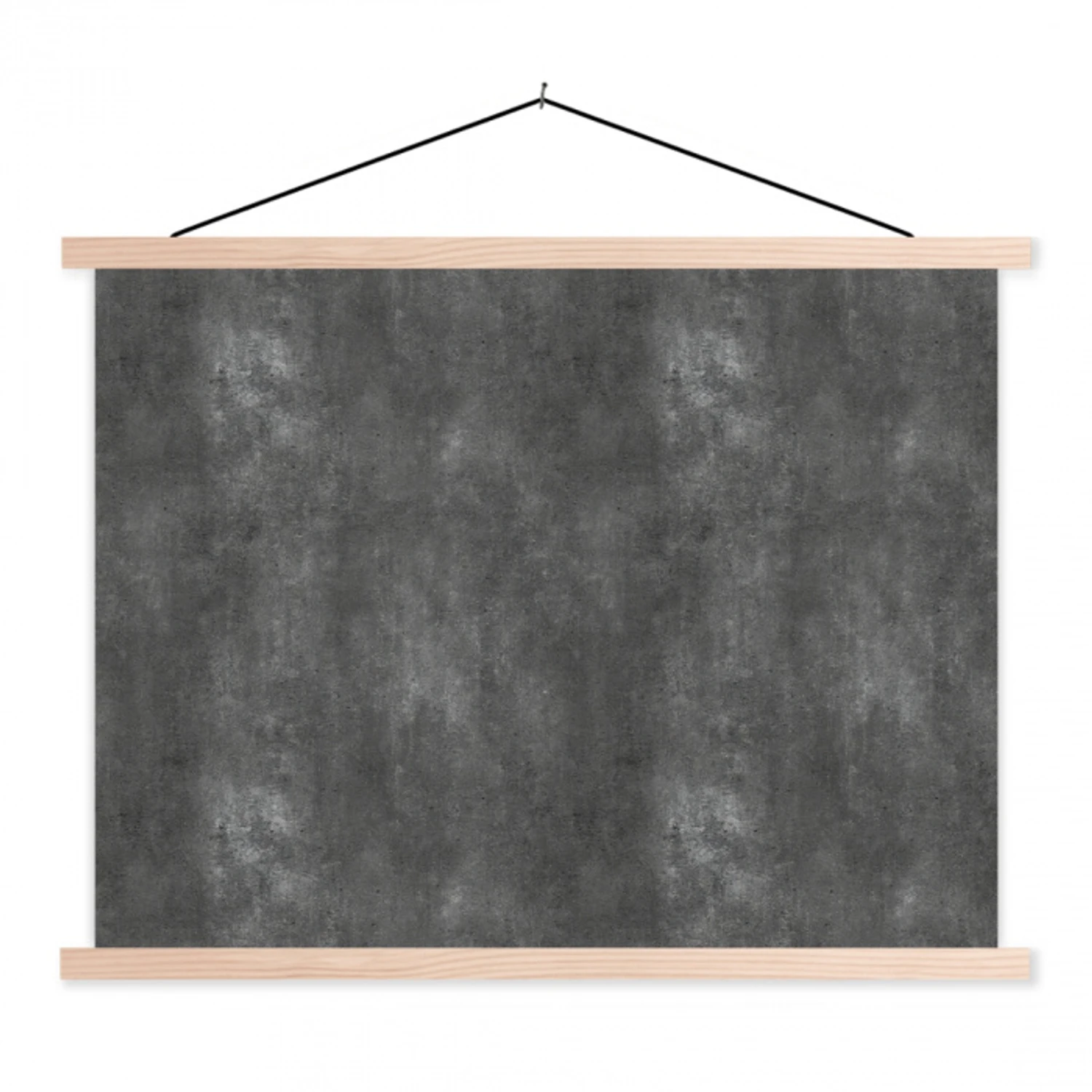 Donkergrijs - Ruw - Beton textielposter latten blank klein 122 -3d