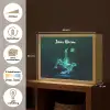 Voetbal - Voetballer - Jongen - Zwart Light Box met batterij (Wandlamp kind) middel -USP_websiteoverzichtNL