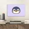 Pinguïn - Paars - Schattig aluminium wit klein -sfeer1